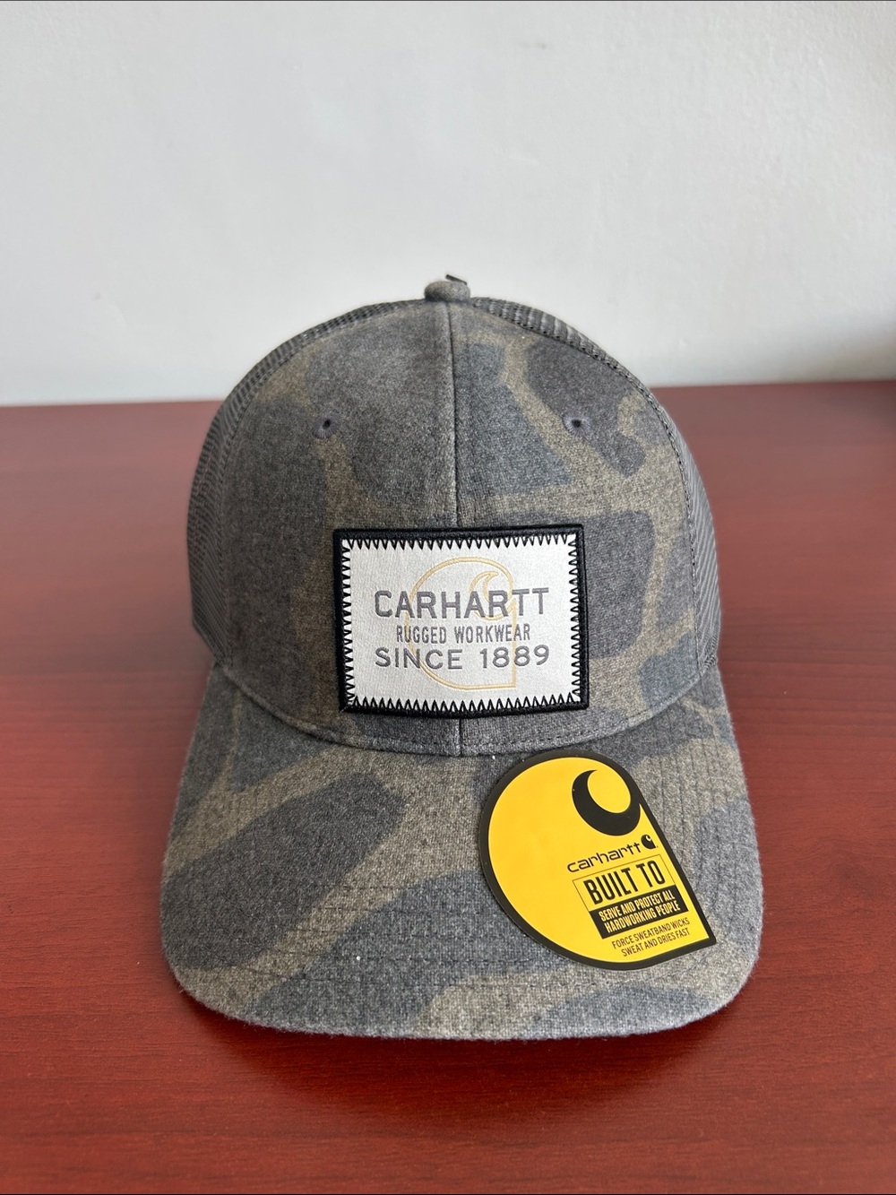 Carhartt wool mesh back camo pitch cap